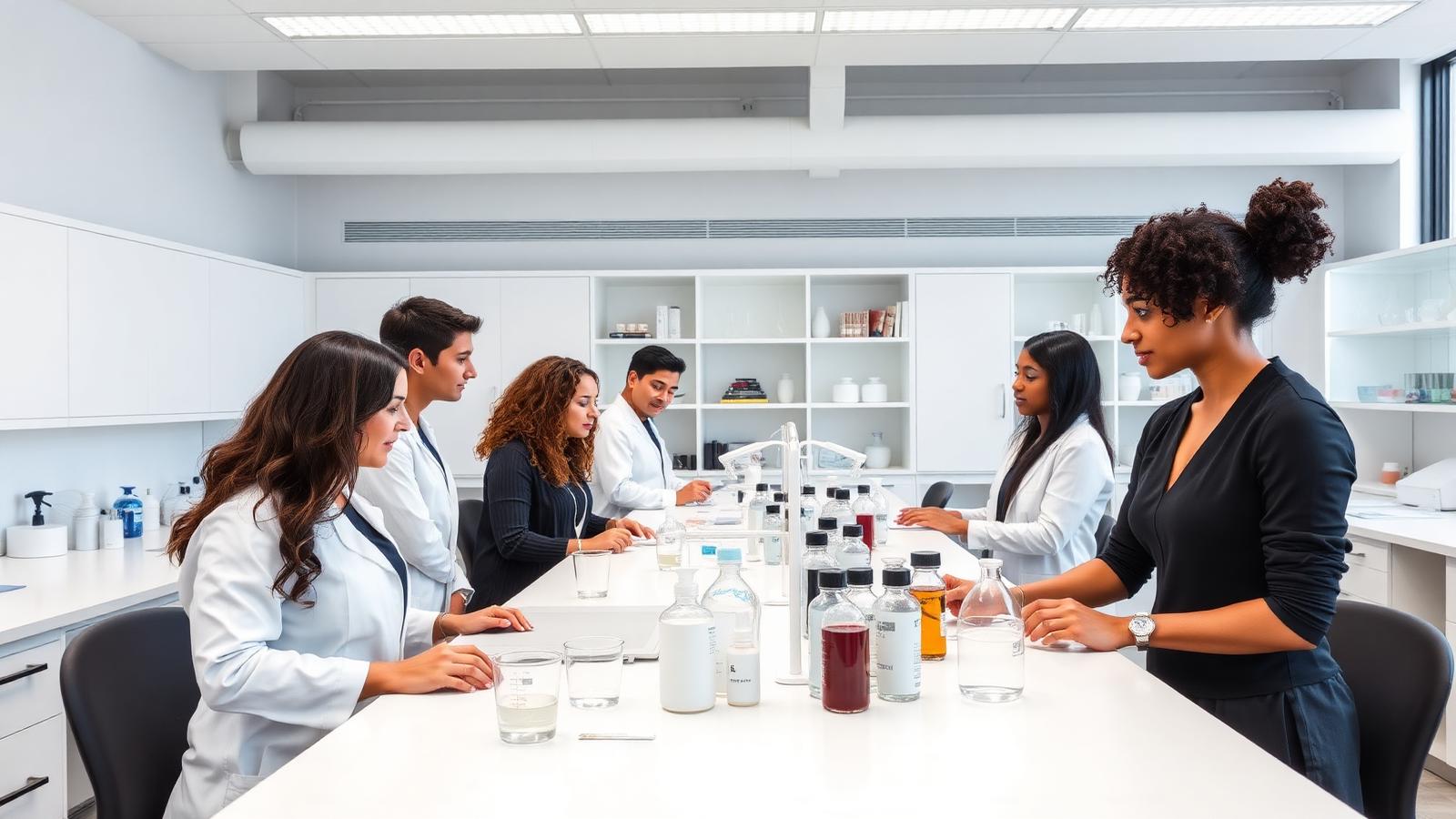 Cosmetic science classroom